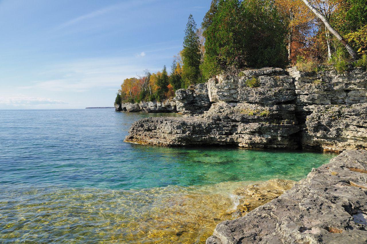 La costa di Door County Wisconsin una delle migliori destinazioni per lune di miele negli USA