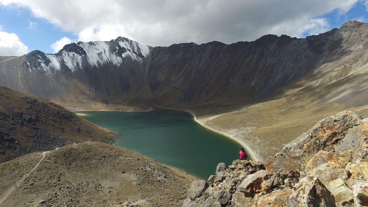 Lago craterico Nevado de Toluca in Messico