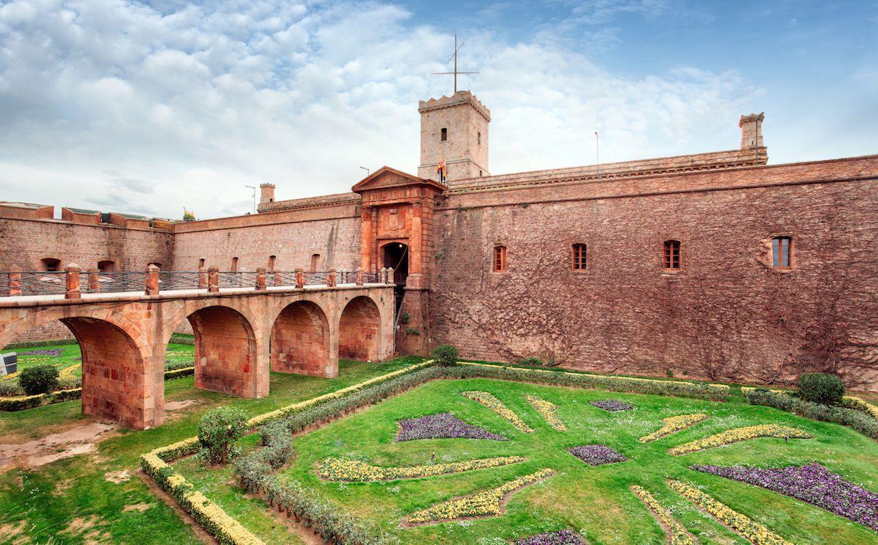 Castello di Montjuïc a Barcellona, Spagna