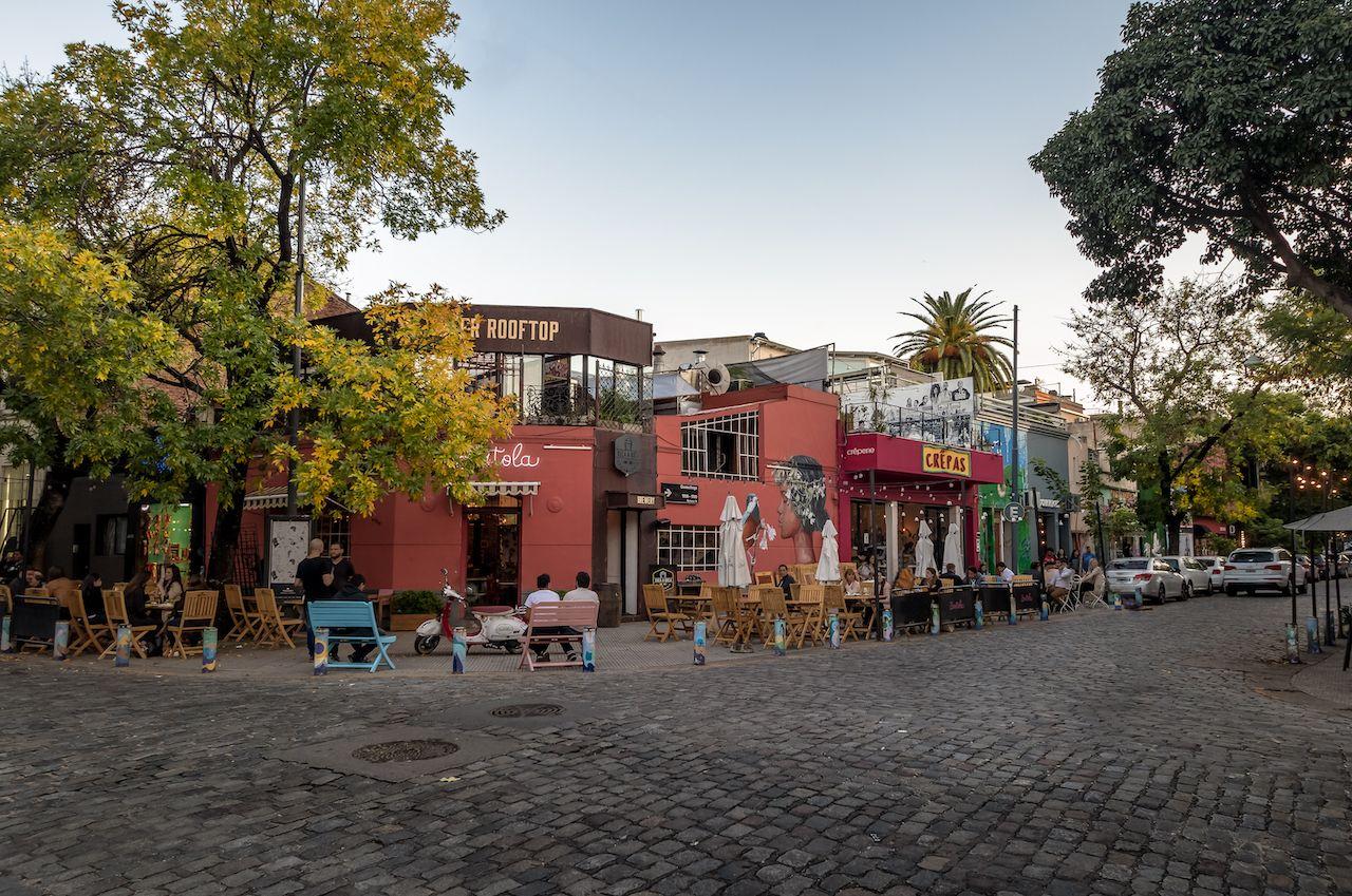 Bars und Restaurants im bohemian Viertel Palermo Soho in Buenos Aires, Argentinien
