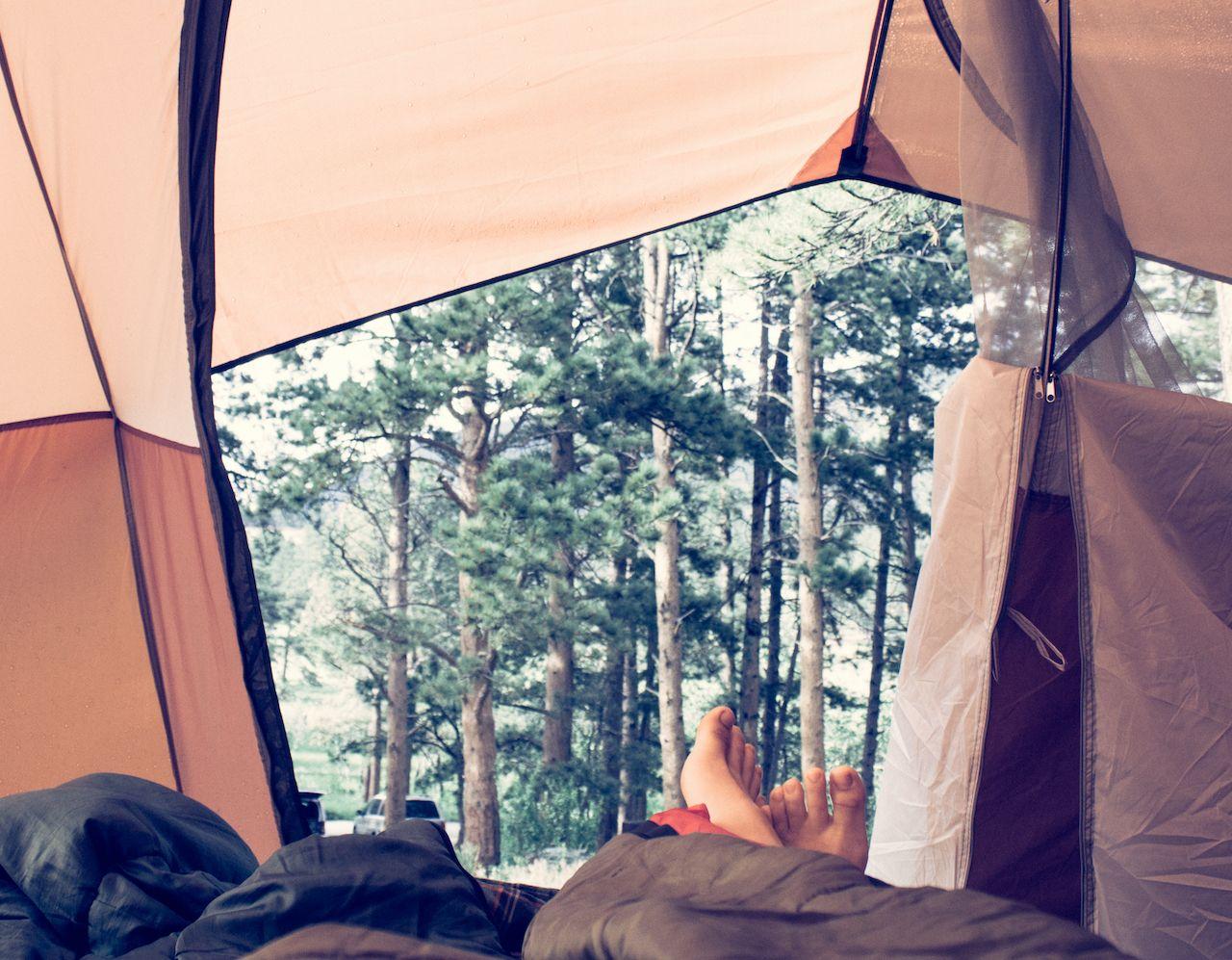 Interno di una tenda