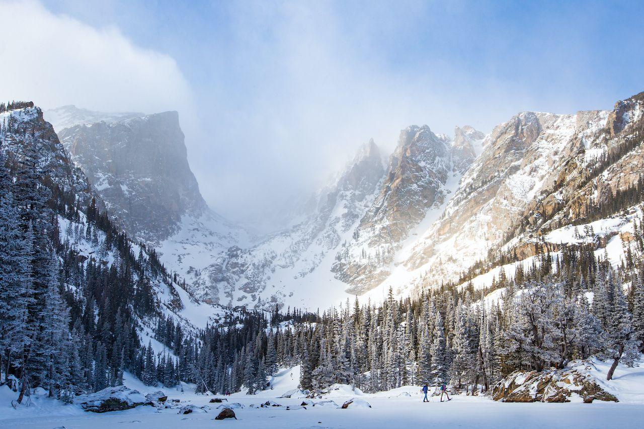 Parco Nazionale delle Montagne Rocciose in inverno