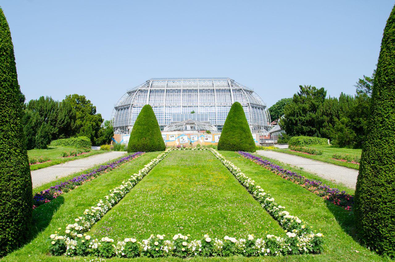 Bella vista al giardino botanico di Berlino, Germania