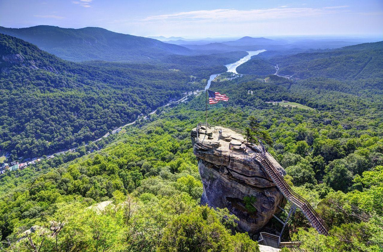Chimney Rock im Chimney Rock State Park in North Carolina