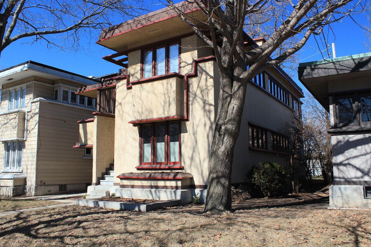 Richards Duplex Apartments. Costruiti nel 1916. Architetto Frank Lloyd Wright