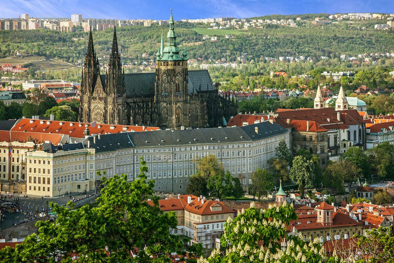 Castello di Praga e Cattedrale di San Vito, Repubblica Ceca. Vista panoramica, arte e cultura di Praga