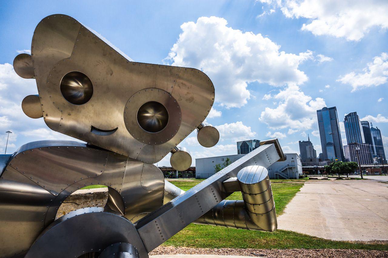 Der Traveling Man ist eine beliebte Attraktion in Dallas, Texas