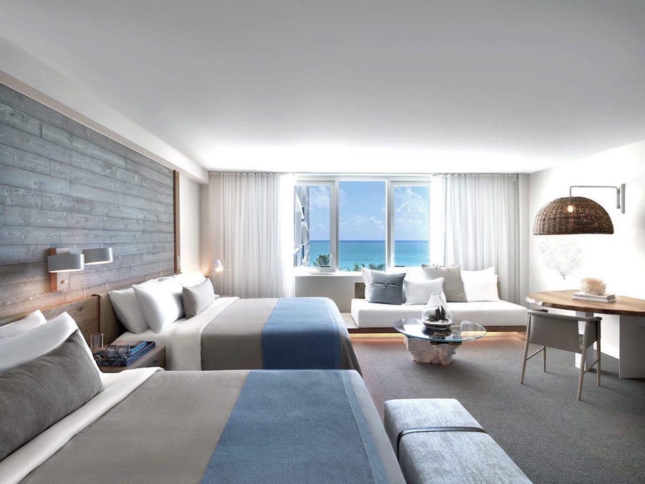 Interno di una camera al 1 Hotel di Miami
