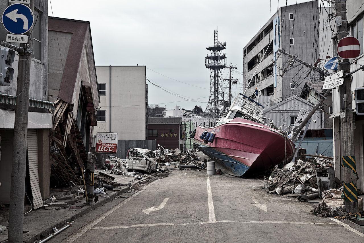 Tsunami nell'aprile 2011 a Fukushima, Giappone